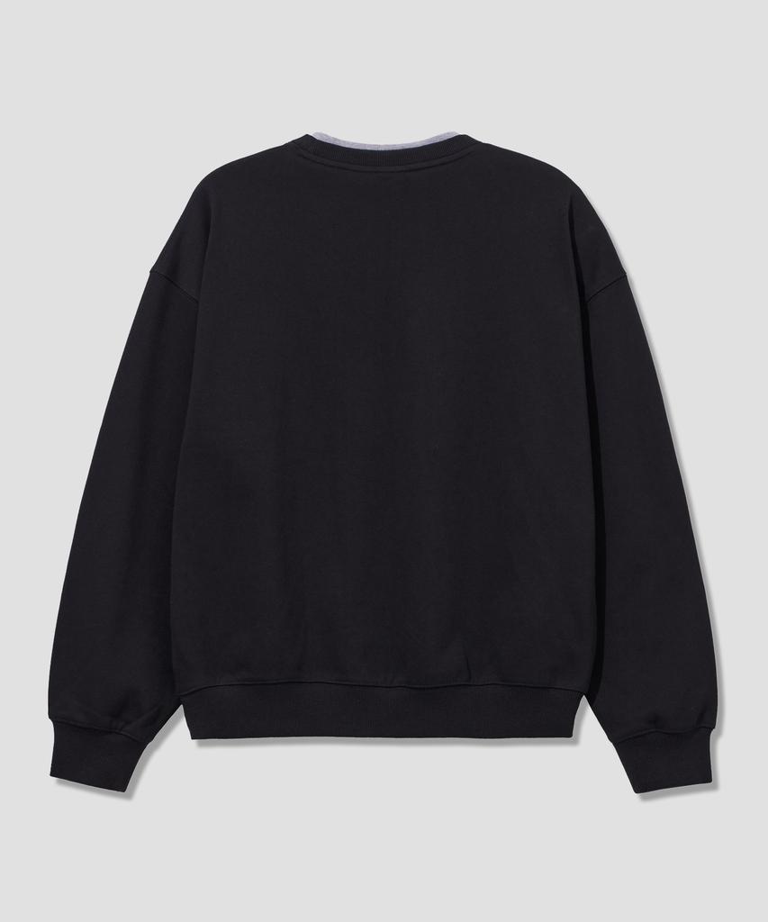 AGOD Layered Crew Neck Sweatshirt [Black]