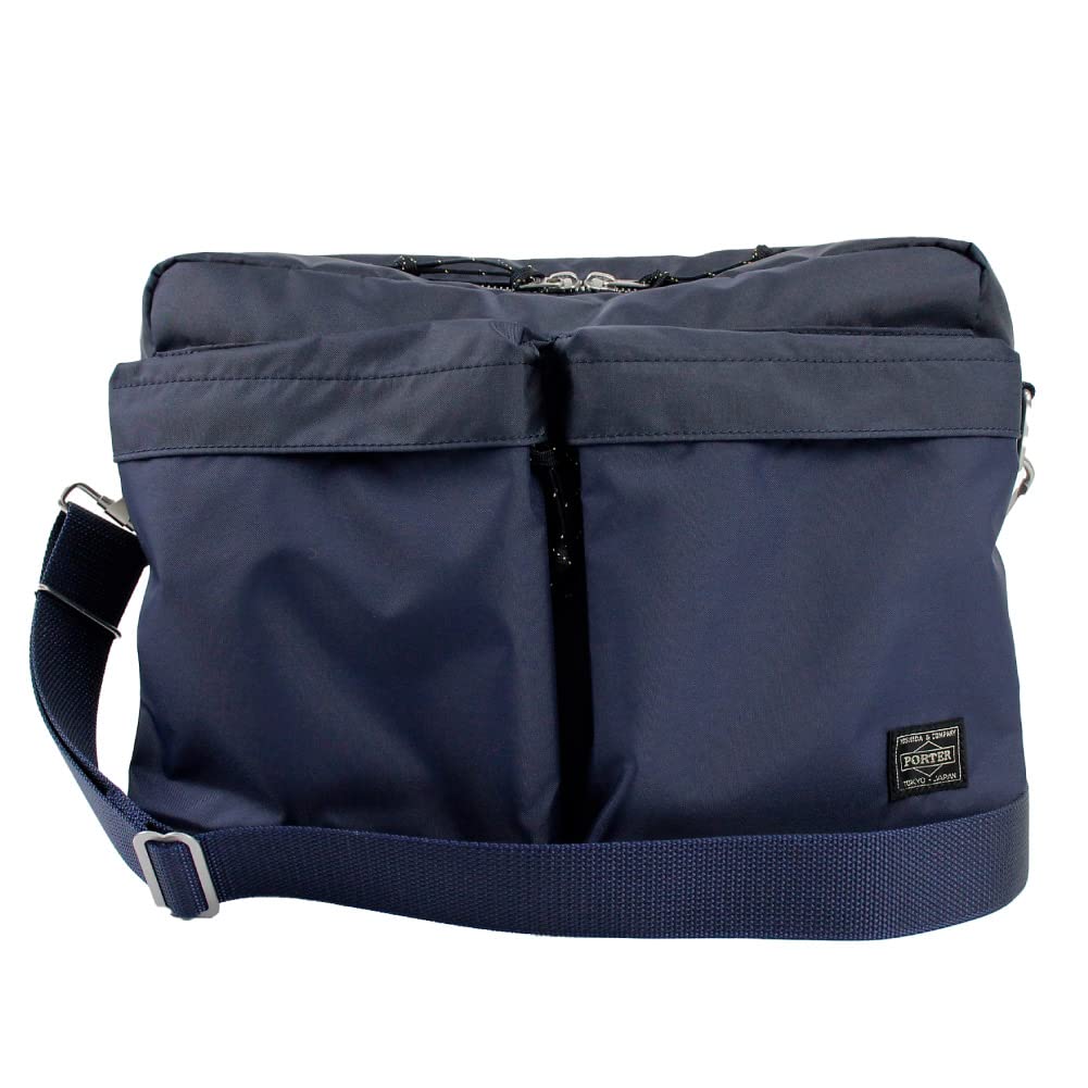 

[Porter] FORCE Shoulder Bag Men s Brand Round Crossbody Bag Made in Japan Easy to Use Water Repellent 855-07415 (Navy)