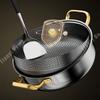 12 Inch Stainless Steel Nonstick Deep Frying Pan Hot Pot with Lid Soup Pot Wok Two Handle Hold PFOA Free, Dishwasher Oven Safe