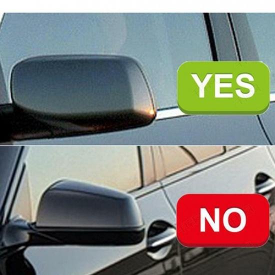 M Style Gloss Black Side Rearview Mirror Cover Caps For BMW E60 E61 2003-2007