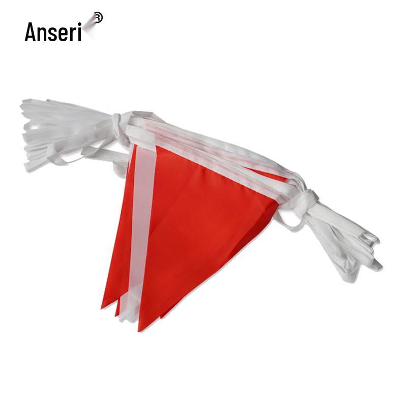 Anshairui Warning Red and White Flag