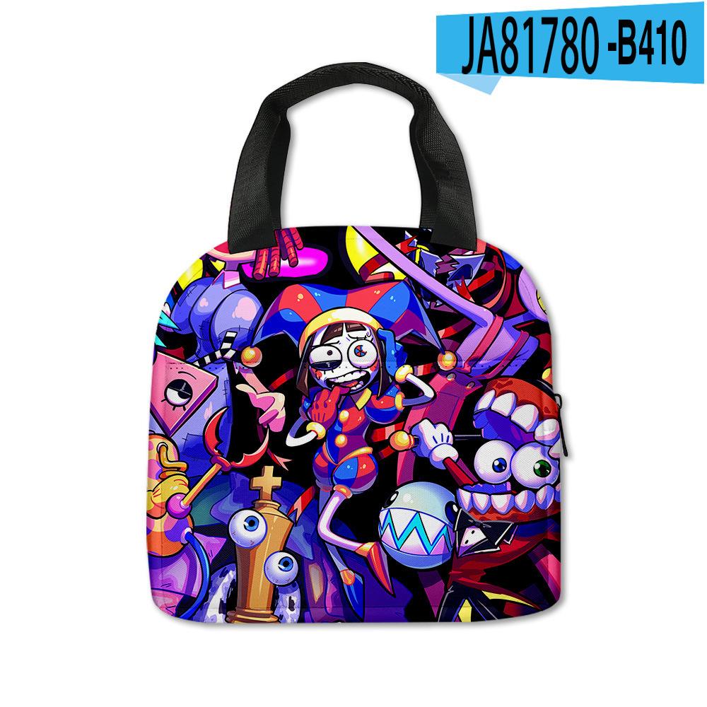 Magic Digital Circus Lunch Bag Aluminum Foil Insulated Lunch Box Tote Bag Children'S Meal Bag With Meal Bag