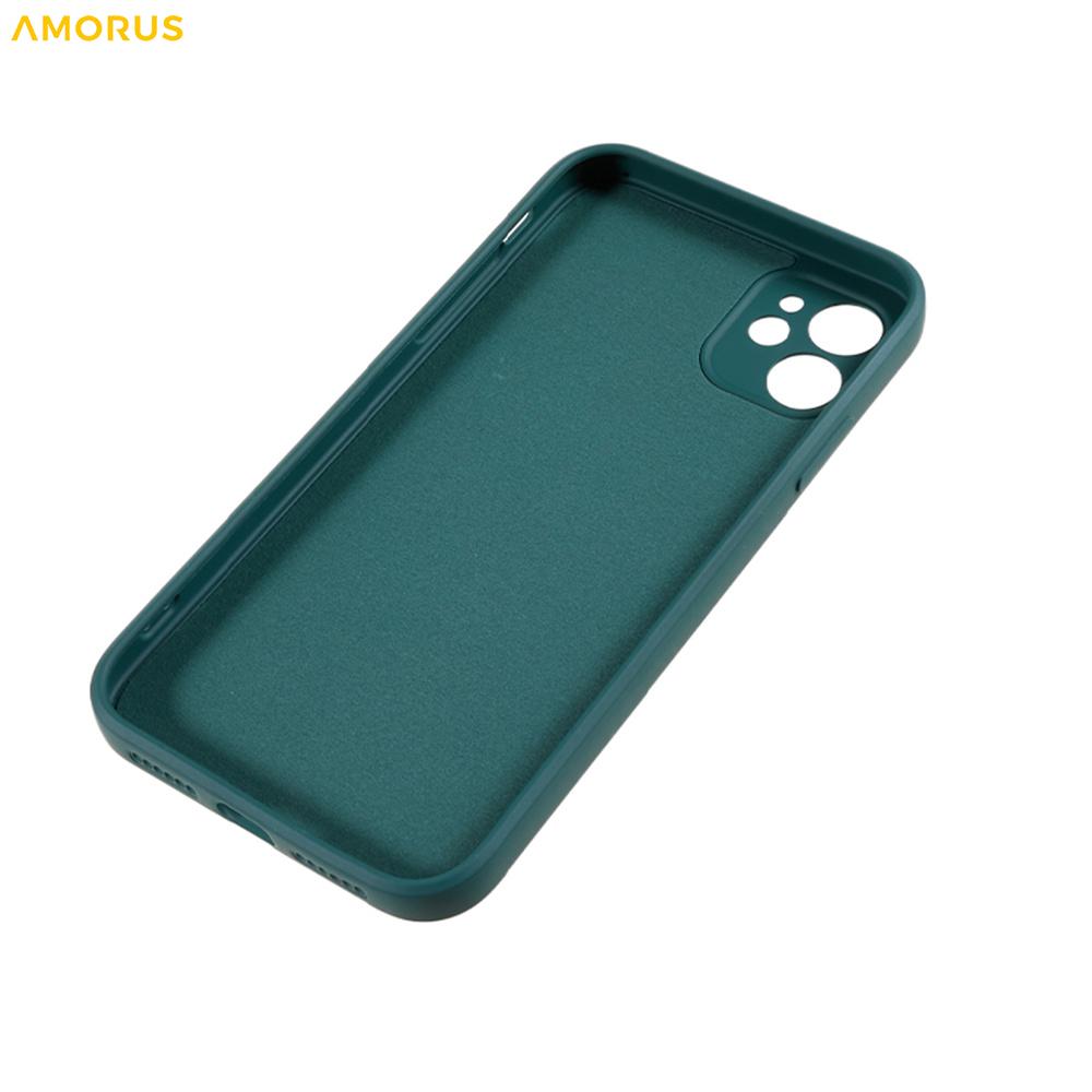For iPhone 11 Case Precise Cutouts TPU Fiber Lining Shockproof Phone Cover