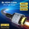8K 10K HDMI-Kabel 2.1 2er-Pack 48 Gbit/s High Speed HDMI 4K@120Hz 8K@60Hz, HDCP 2.2 & 2.3, eARC, HDR 4:4:4 Kompatibel für HDTV/PS5/Blu-ray