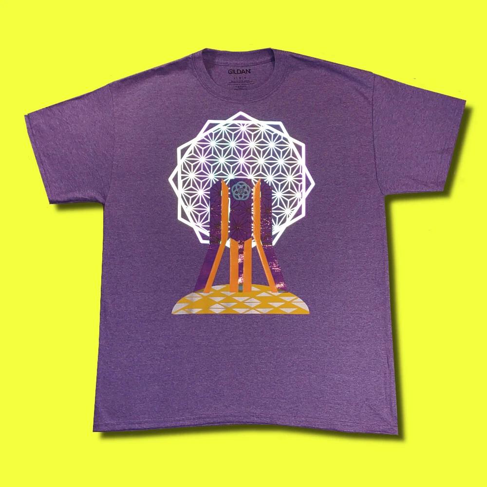 Disney World Epcot Center Prism shirt XXLarge T-Shirt custom men women retro xxl 2XL