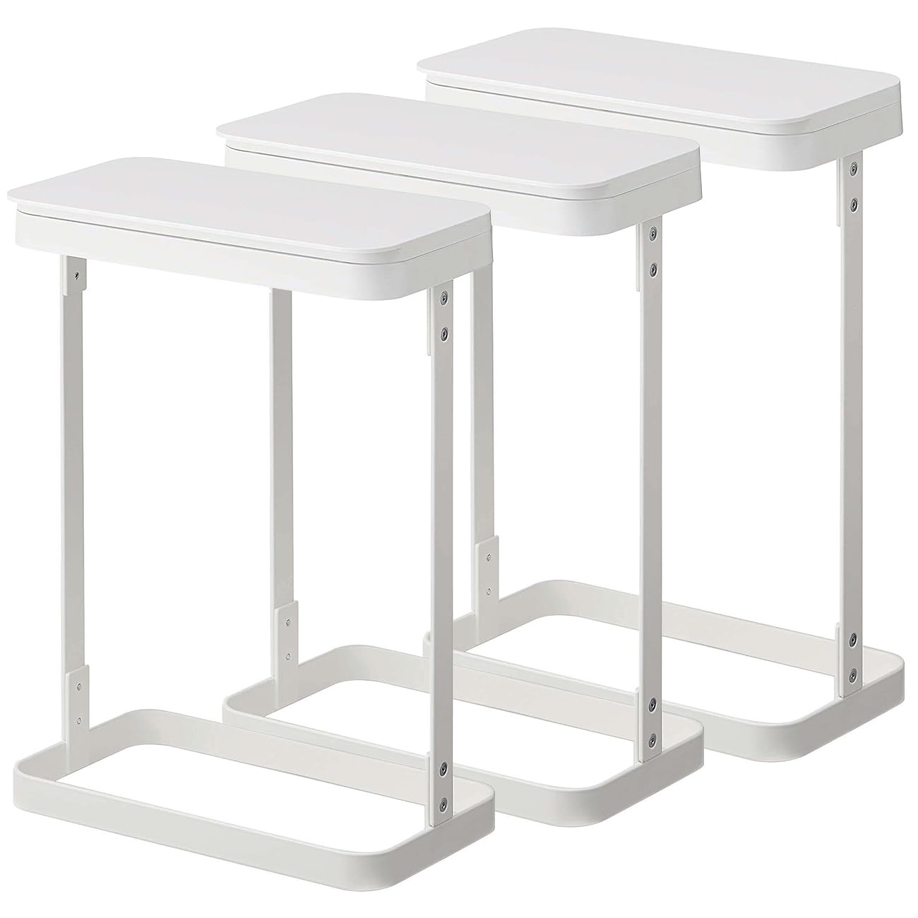 

Yamazaki Luce 5401 x 3 Набор тонких мусорных пакетов с белым держателем с боковой загрузкой, 3, 10 л/20 л крышка, Кухня, белый