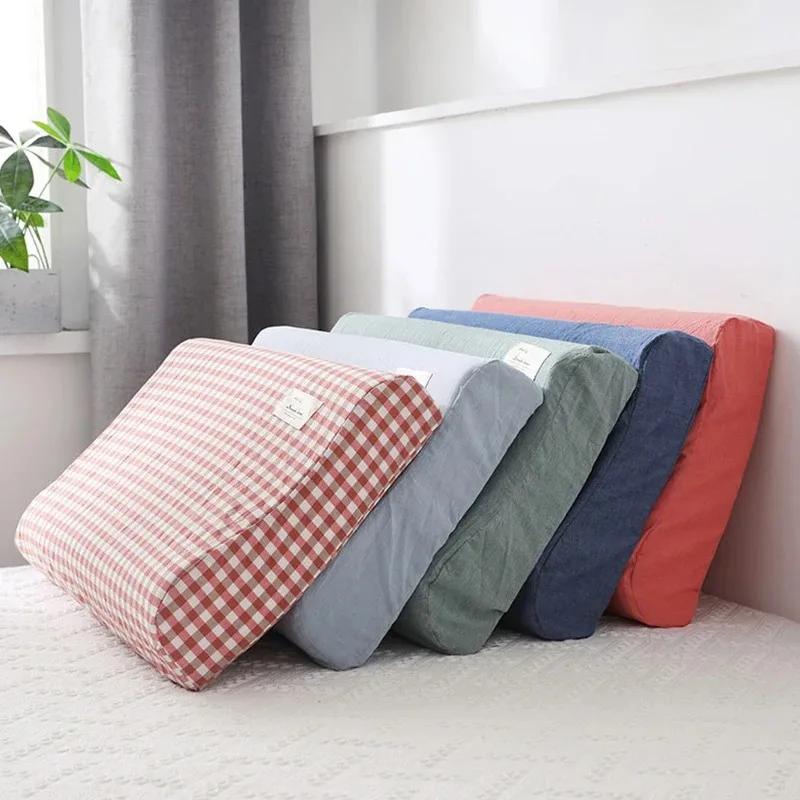 Federa in Cotone e Lattice 30x50cm Per Casa Camera da Letto Sonno Lavabile Copricuscino Memory