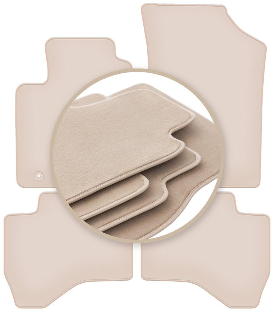 PREMIUM beige floor mats for: Peugeot 108 hatchback 2014-