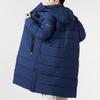 Li-Ning Jednolity kolor Średniej długości Za kolano Gruba Ciepła Kurtka puchowa Unisex Odzież wierzchnia Ciemnoniebieski AYMT123-2