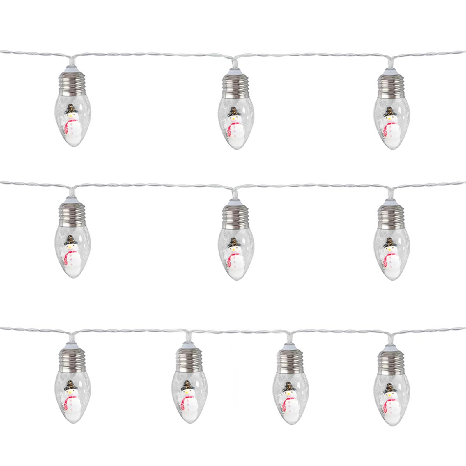 

Очаровательные гирлянды в форме лампочки с мультяшными фигурками, работающие на батарейках, рождественские декоративные огни для праздничной вечеринки 2M 10 Lights