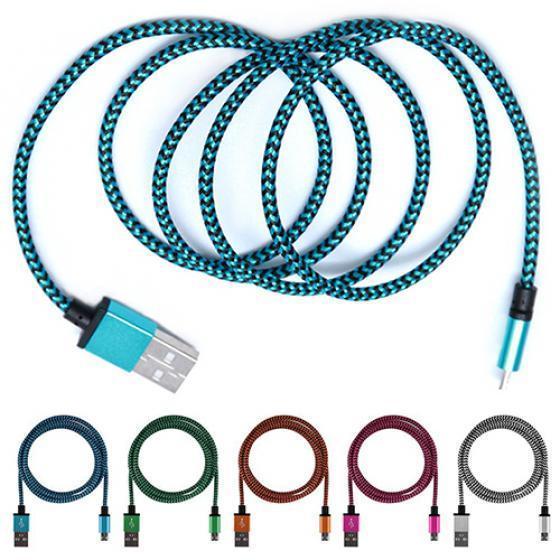 Android Micro Usb Charging Cable With Durable Nylon Braided Material For Smartphone Data Transfer And Fast Charging