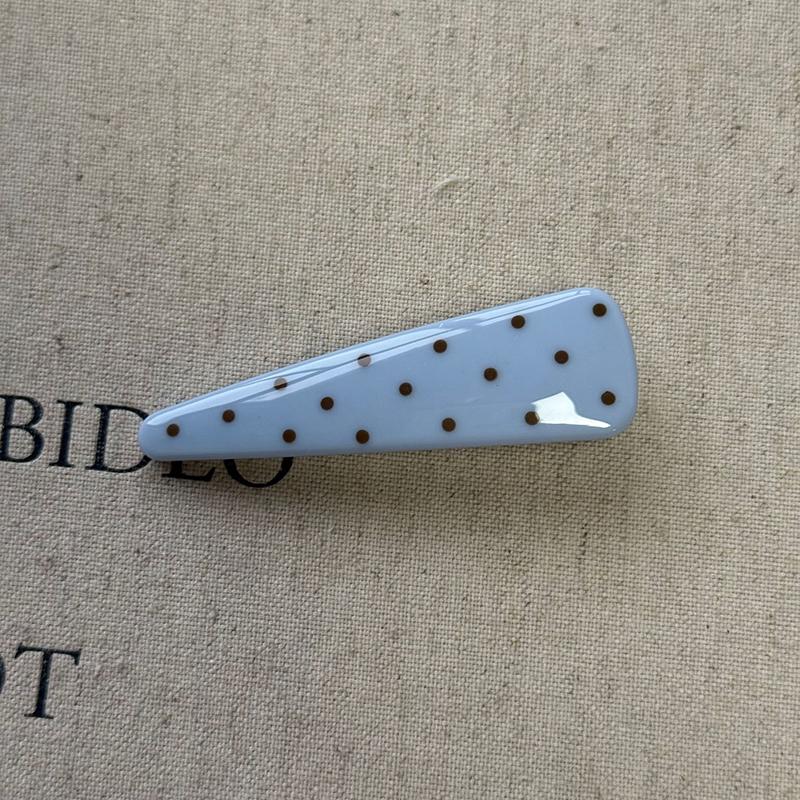 2Pcs Female Korean Simple Versatile Bangs Hair Clip Hairpin Cute Fresh Hair Accessories Cheese Yellow Polka Dot Duck Bill Clip