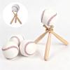 Yousheng Wooden Baseball Bat Display Stand Mini Holder for Showcasing Balls & Memorabilia Golf Tennis Ball Support Bracket Round Crafted Rack for Home