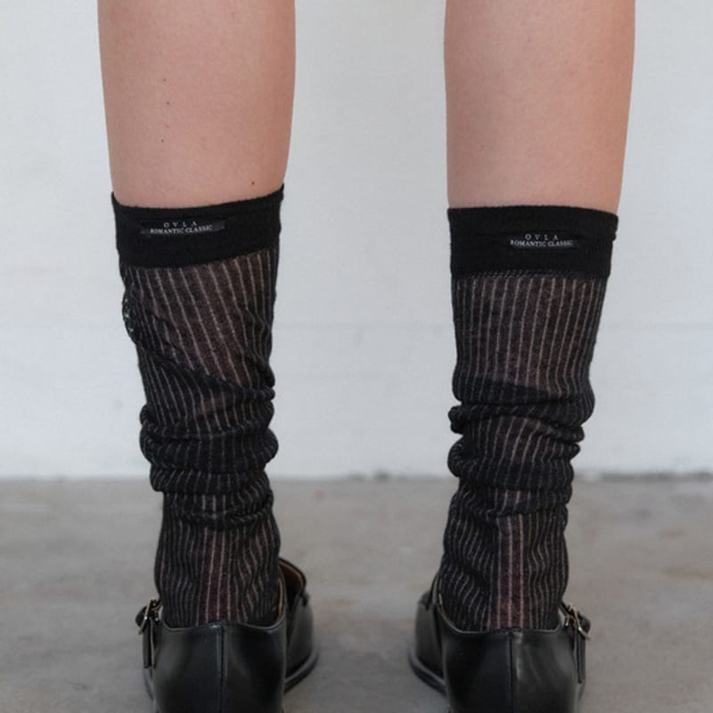 

OVLA see-through knee socks_colors SO006 white