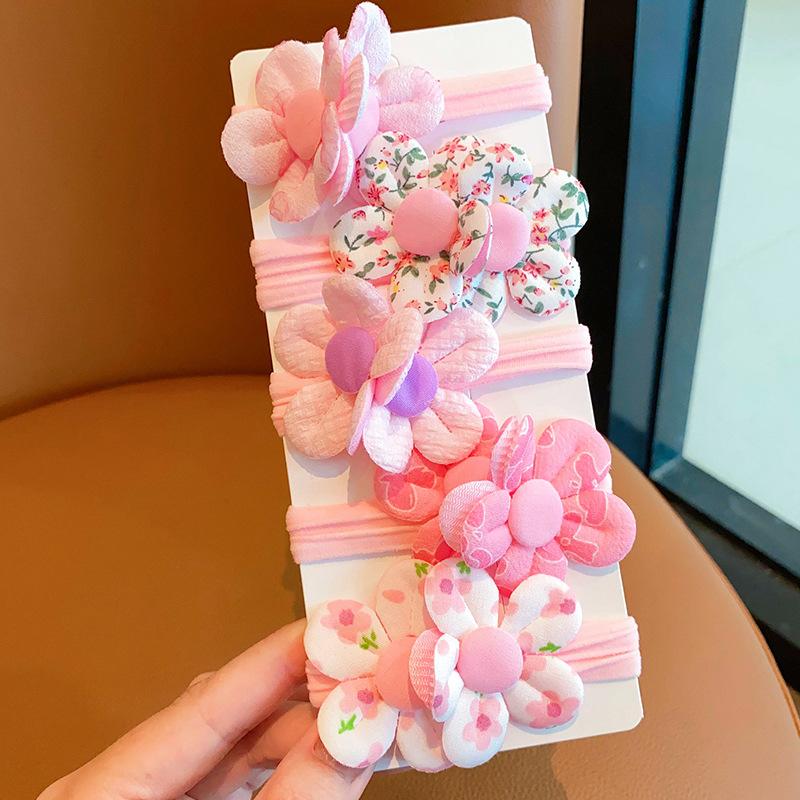 High-elasticity Children's Hair Band  Girls' Bun Hair  Rubber Band  Cute Baby Without Damaging Hair  Flower Towel Band  Hair Tie