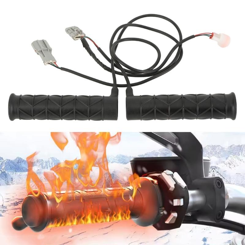 Versatile Heated Handlebar Grips with Fast Heating & Water Resistance Adjustable Temperature Grip for Motorcycles & ATVs