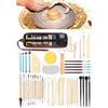 43Pcs DIY Ceramics Tool Clay Sculpture Tool Set to Beginner Multitool Craft Sculpting Pottery Modeling Carving Kits