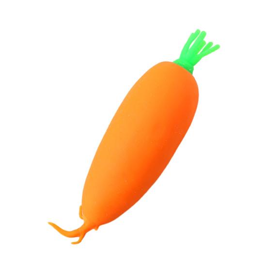 Simulated Carrot Stress Ball Anti-Anxiety White Radish Squeeze Toy Soft Stretchy Simulated Vegetable Fidget Sensory Toy Easter Basket Stuffers