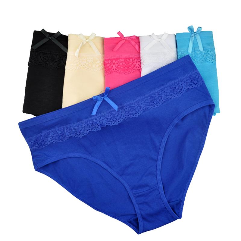 Satın alın Women Plus Size Panties Sexy Lace Briefs Cotton Underwear