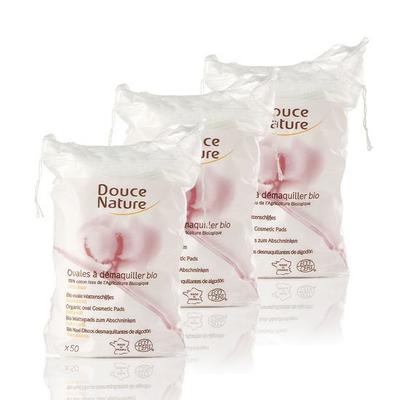 Douce Nature  Organic 100% Cotton Cleansing Cotton Pads 50 Sheets X 3
