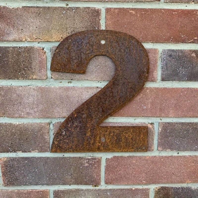 Rusty Metal Address Numbers Letters Vintage Outdoor Decor