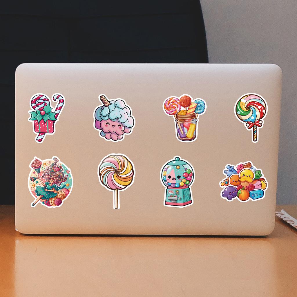 50 Candy Series Graffiti Stickers Mobile Phone Computer Stationery Box Decoration Stickers Waterproof Creative Children's Cartoon Stickers