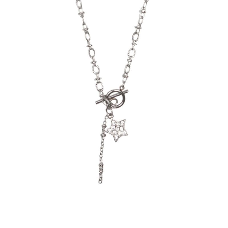 HIGHSCHOOLDISCO Star Cubic Toggle Bar Necklace