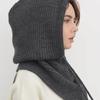 Thicken Knit Balaclava Knitted Shawl Drawstring Thicken Neck Warmer Knit Scarf for Cold Weather Insulated Hat