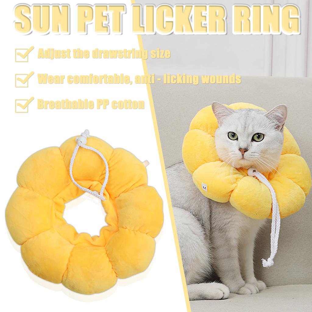 Sun Flower Elizabeth Ring Cat Lick  Collar Pet Supplies Dog Neck Cover Cat Head