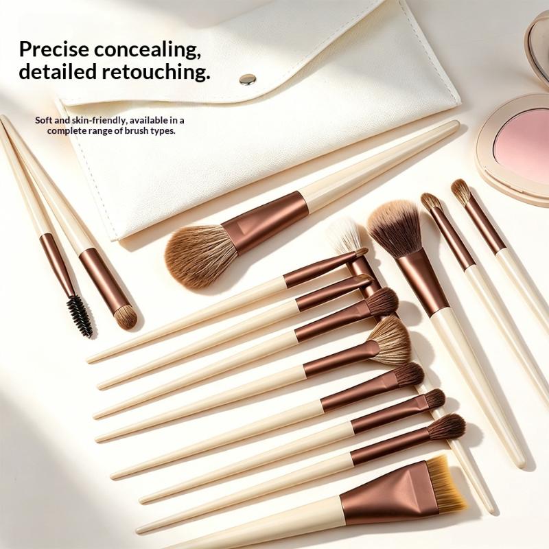 12/15Pcs Makeup Brush Set Foundation Concealer Powder Eyeshadow Blush Brush Women Cosmetic Soft Beauty Tool For Face