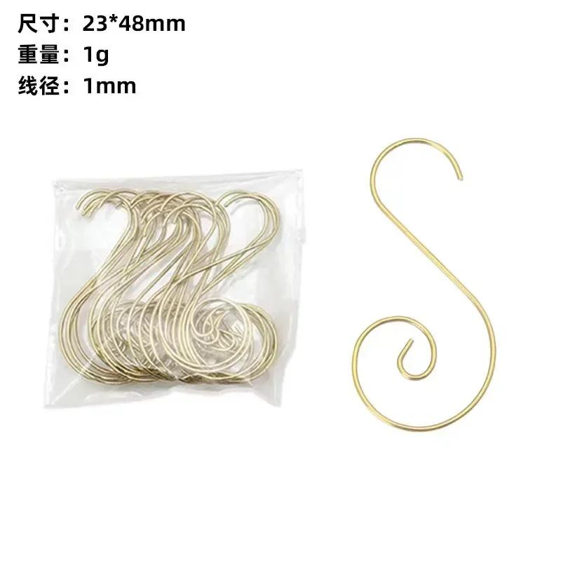 20 Stück S-förmige Haken Weihnachtshaken Weihnachtsbaum Dekorationszubehör zum Aufhängen von Weihnachtsgeschenken Heimaufbewahrungsorganisator