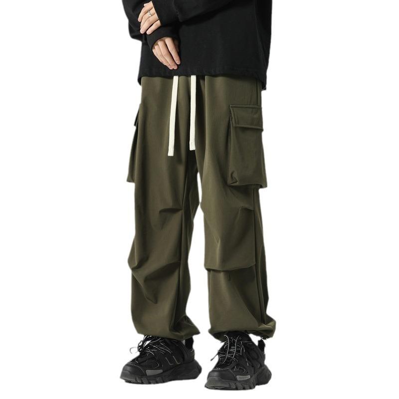 Mountain outdoor simple tooling casual pants drape fashion paratrooper trousers trend versatile men