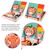 Magnetic Block Puzzle Board Game Educational Logic Thinking Training Facial Feature Vehicle Circus Attire Princess Dressing Wooden Puzzle Matching Toy