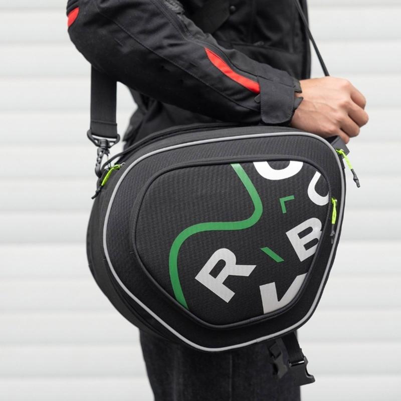 Sturdy Construction Motorcycle Storage Bag with 12L Capacity Double Closure Opening Accommodating Helmets and Ergonomic Design for Unobstructed Leg