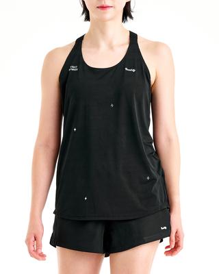 Liaaegtipai Womens Run The Night Singlet Black