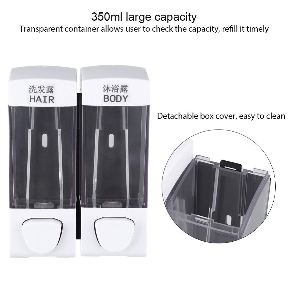Manual Press Soap Liquid Dispenser 2in1 Shampoo Dispenser Bottle Simple Shower Gel Box Kitchen