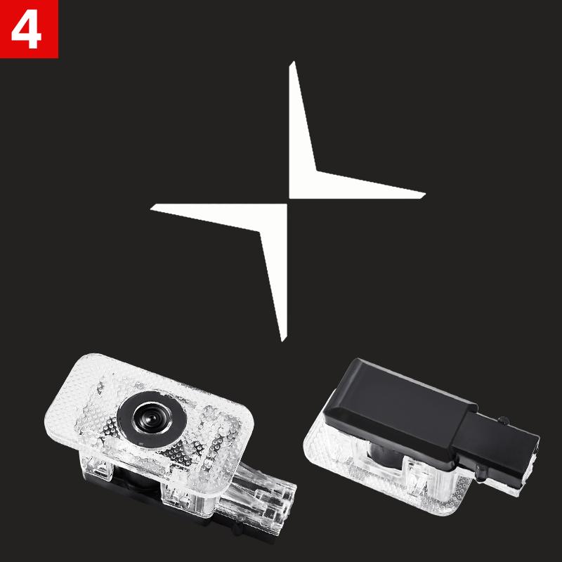 2Pcs Car LED Door Welcome Light For Volvo V40 V60 V90 XC40 XC60 XC90 S60 S90 Projector Logo Ghost Shadow Light Auto Accessories