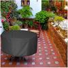 Garden Furniture Cover 210d Oxford Fabric Furniture Cover Waterproof Garden Table Cover Tarp With Rope And Buckle Lock-round-185*110cm