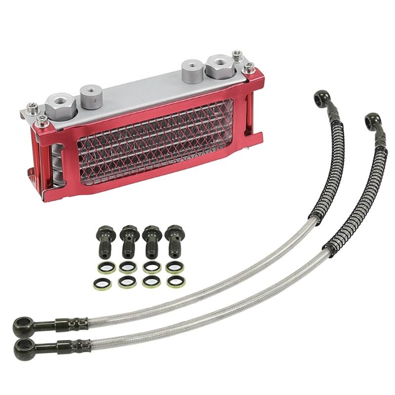 Motocross Aluminium Oil Cooling Radiator System Motorcycle Oil Cooler Radiator for 50-140cc Dirt Universal Radiator Kit