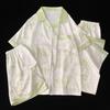 Ink Painting Light Luxury High-End Style Casual Loose Short-Sleeved Three-Piece Homewear Summer Pajamas Women'S Summer