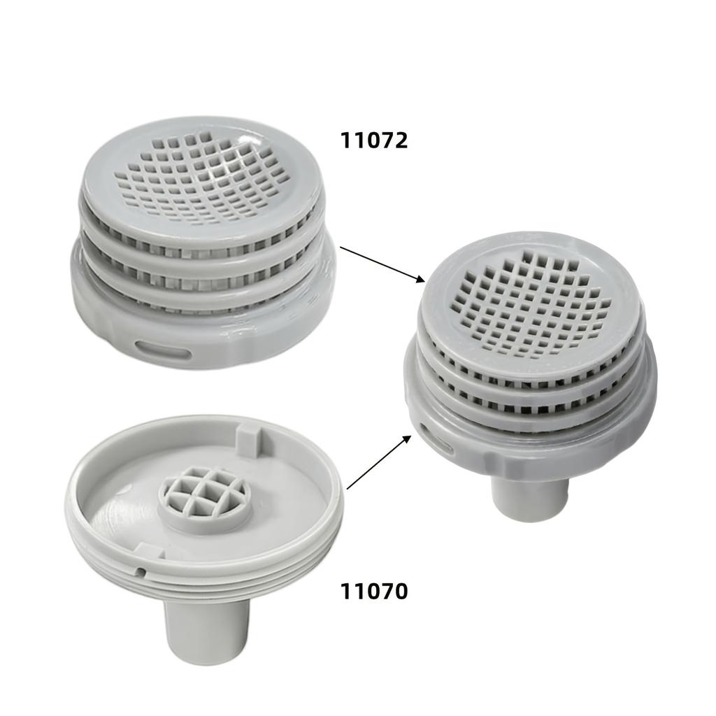 3pcs Pool Filter Valve Plug With Mesh Screen Frame Pool Wall Valves Filter Mesh Holes PVC Soft Plugs For Swimming Pool Accessory