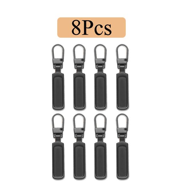 

Съемный съемник молнии, сменный язычок, ползунки на молнии, ремонтный комплект для чемоданов, багажа, рюкзаков, кошельков, сумок, пальто 8pc чёрный