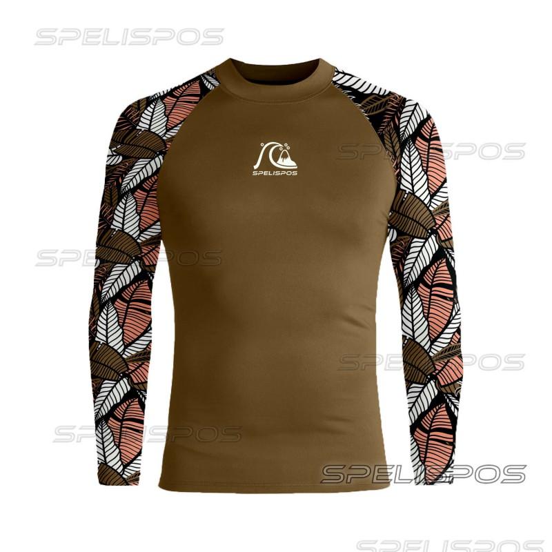 Ανδρικό Rash Guard με Μακριά Μανίκια UPF 50 για Snorkeling, Κολύμπι, Surfing, Αντηλιακή Προστασία, Γρήγορο Στέγνωμα Μαγιό