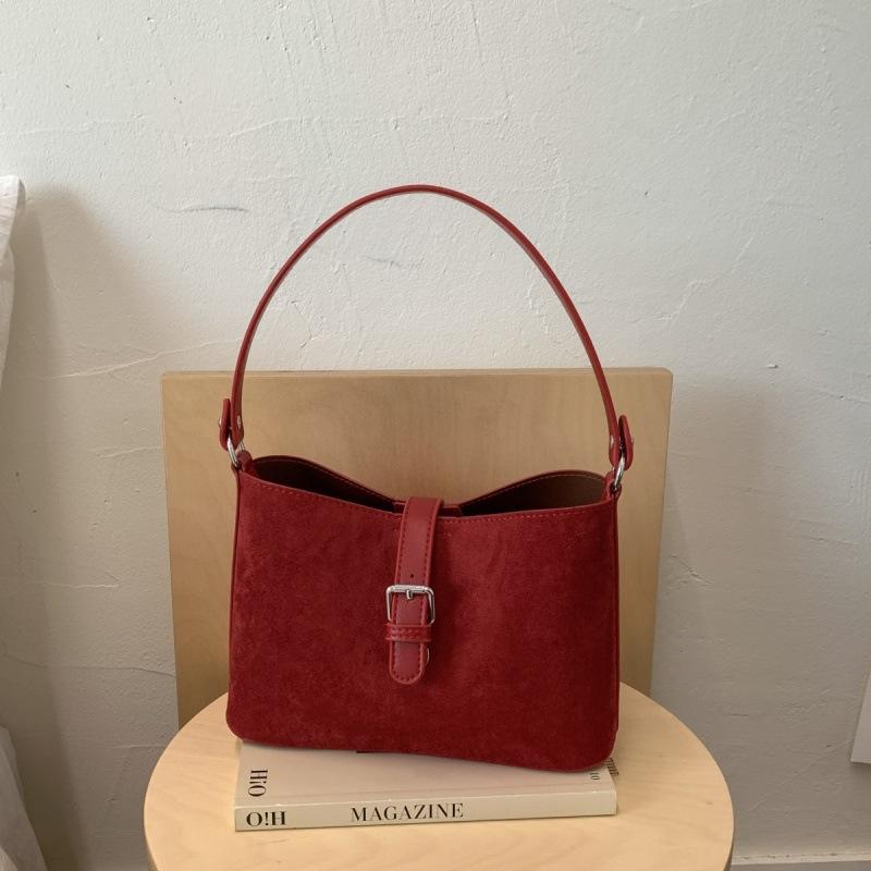 Vintage Maillard brown small bag 2025 new casual versatile women's messenger bag exquisite portable bucket bag