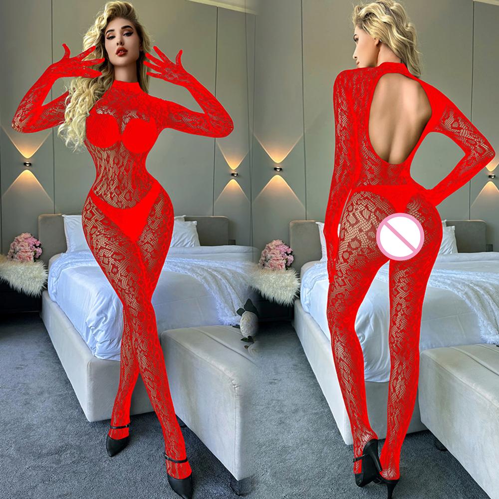 Kadın Balık Ağı Bodysuit Giysileri Erotik File Şeffaf Tayt İç Çamaşırı Kostümü Seksi Balık Ağı Vücut Çorabı Bayan Bodysuit