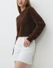 Meleugo Women'S Fuzzy Round Neck Knit [Brown]