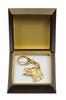 Dalmatian, Carriage Dog, Spotted Coach Dog - Gilded key ring with dog in gift box, handbag decoration, luxury accessory by Art-Dog brand