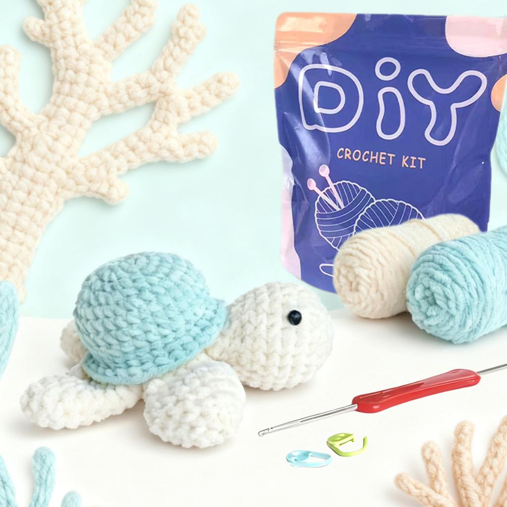 Turtle Knitting Kit for Beginners, Perfect Gift Idea for Craft Enthusiasts(Accessories In Random Color)