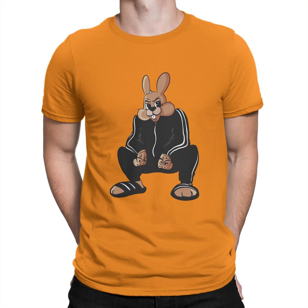 Rabbit Russian Cyka Blyat Mans TShirt Nu Pogodi Well Just You Wait Wolf Hare Cartoon Crewneck Tops Fabric T Shirt Humor