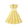 Flickornas Moderiktiga Gula Outfit - Sommar Barnens Eleganta Topp och Kjol Set